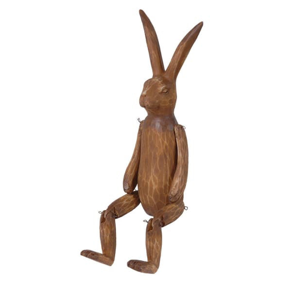 Wood effect jointed bunny
