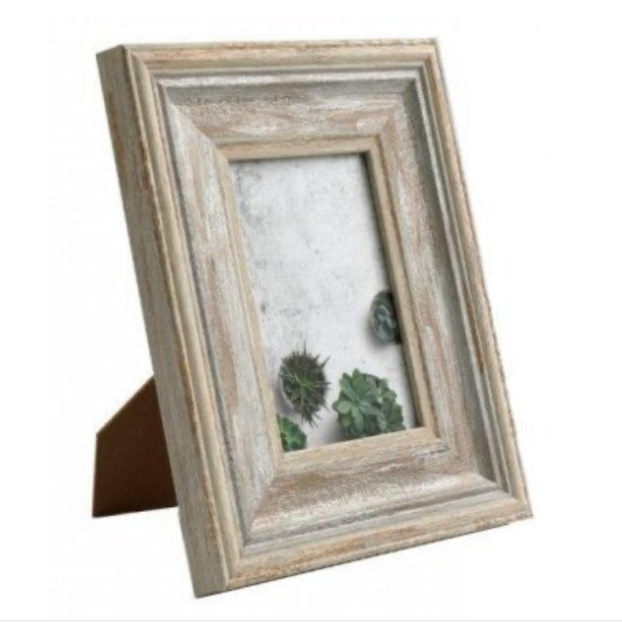 Washed Wooden Effect Photo Frame