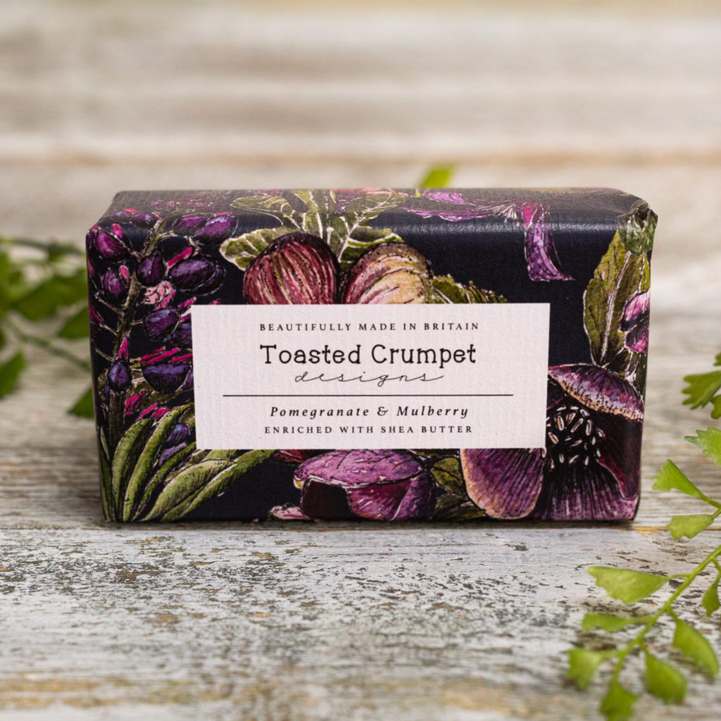 toasted crumpet pomegranate and mulberry soap