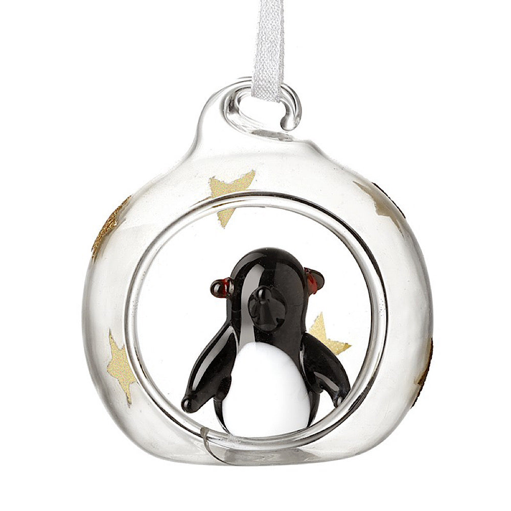 Glass Penguin Bauble