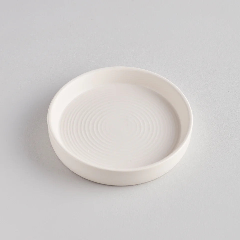 St. Eval Matt White Candle Plate