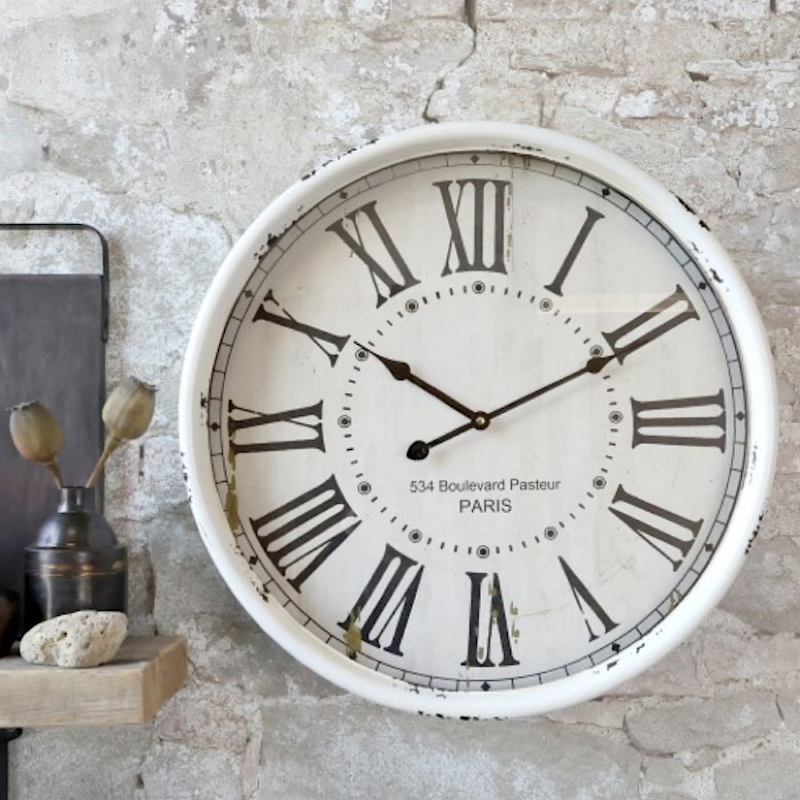 Rustic White Clock