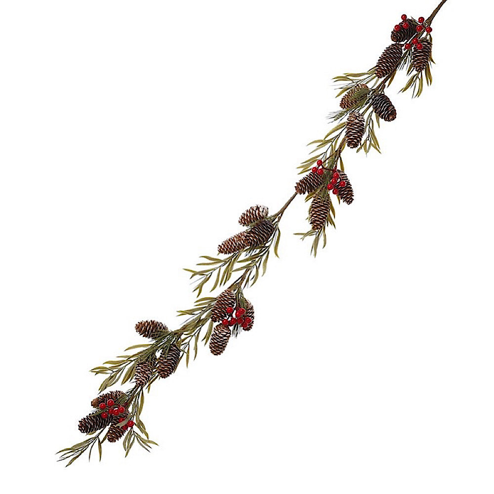 Red Berry & Pinecone Garland