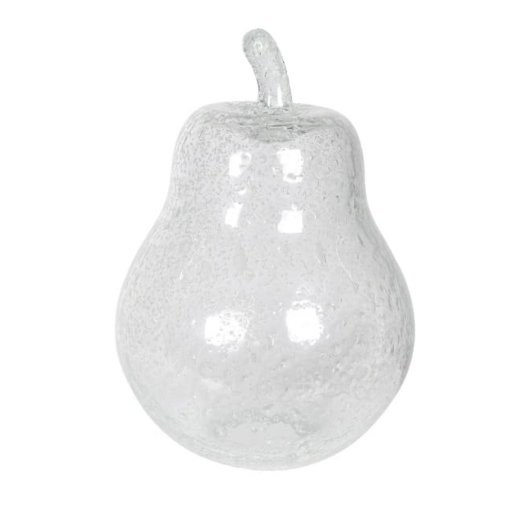 Simpler glass pear ornament glow in the dark
