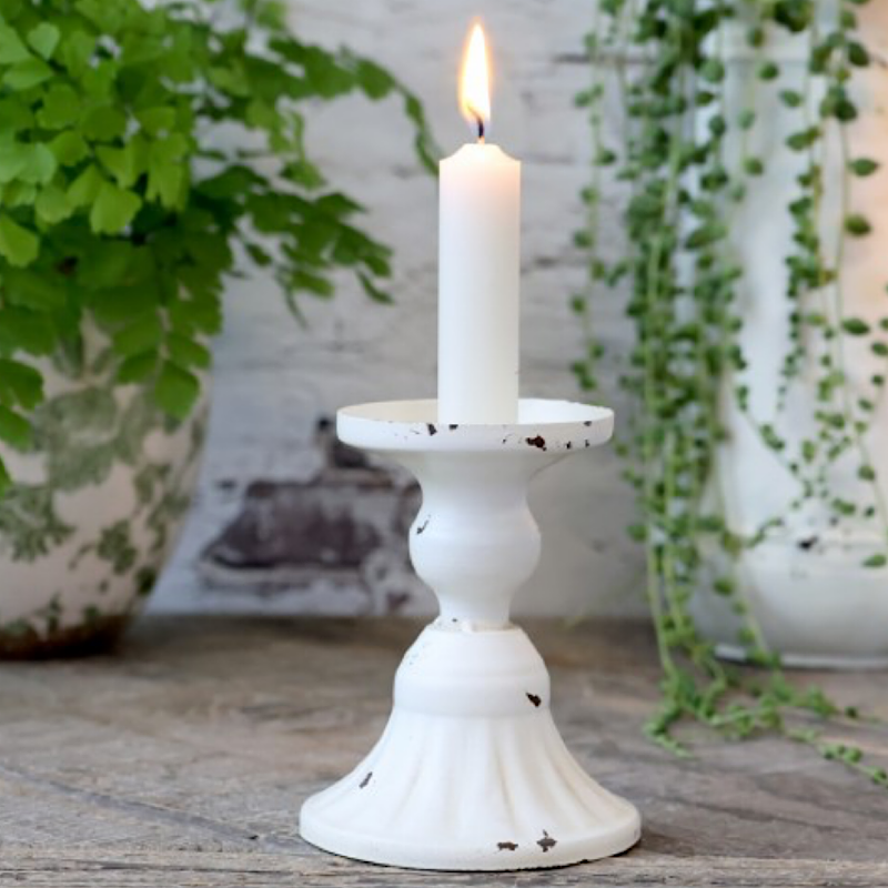 Rustic Cream Candlestick