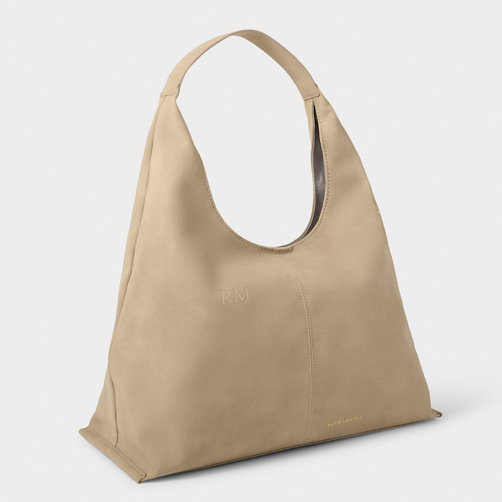 Katie Loxton Laila Slouch Shoulder Bag - Light Taupe Suedette