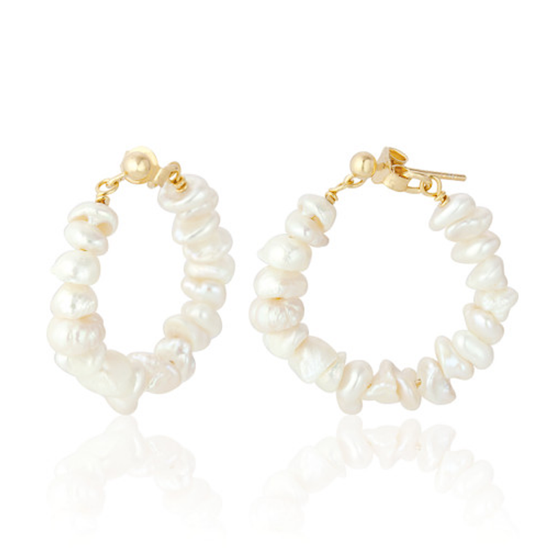 Cora Pearl Gold Hoop Earrings