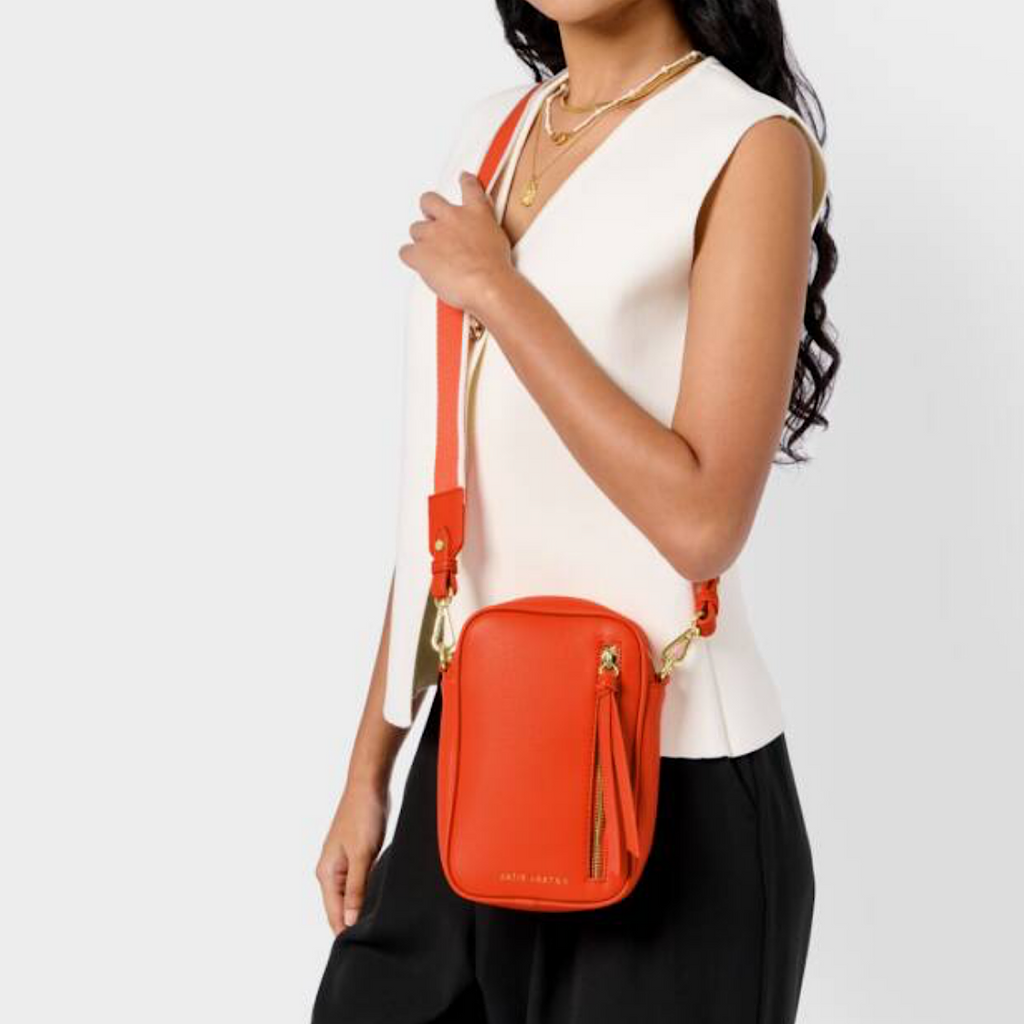 Katie Loxton Hallie Small Crossbody Bag - Deep Orange