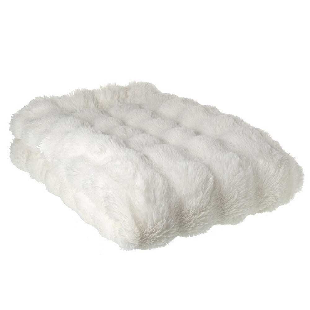 Faux Fur Throw - White