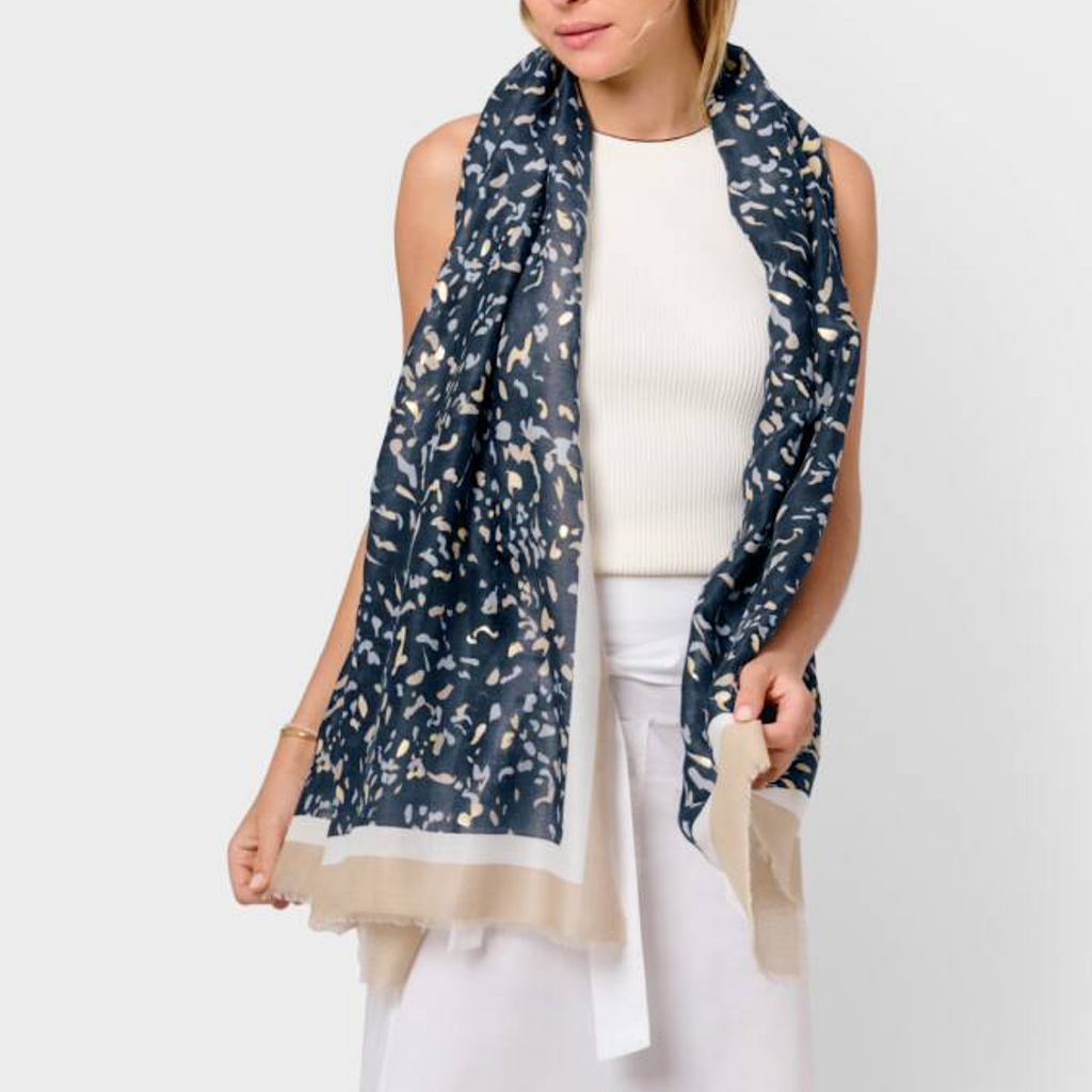 Katie Loxton Printed Foil Scarf - Terazzo