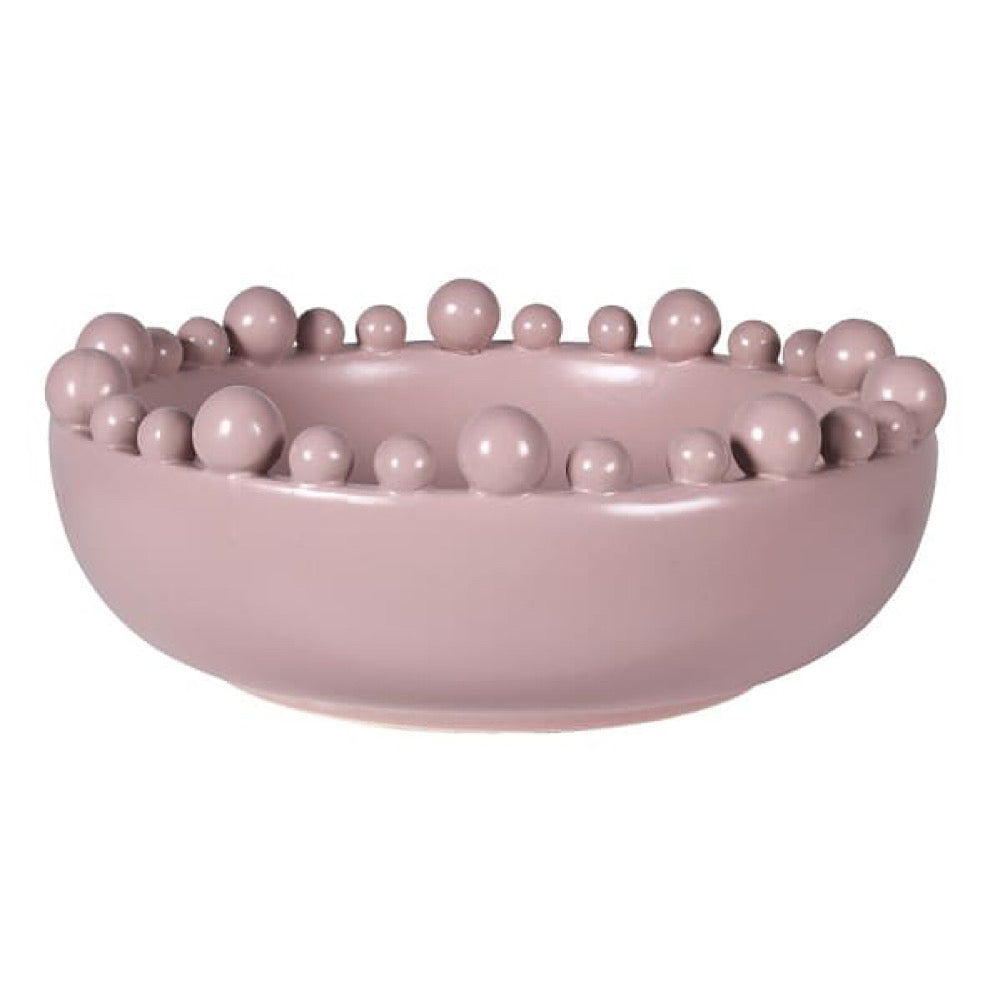 Matt Pink Ceramic Bobble Bowl