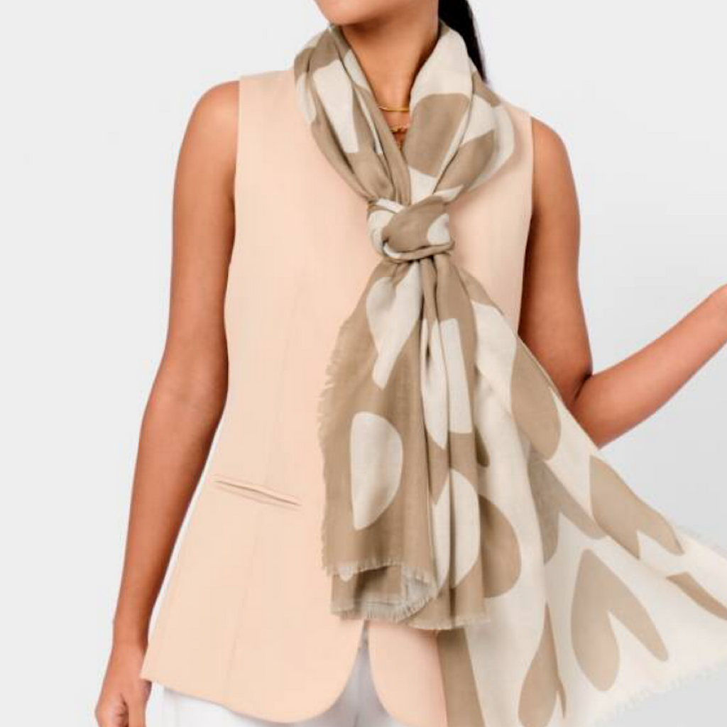Katie Loxton Printed Scarf - Large Heart