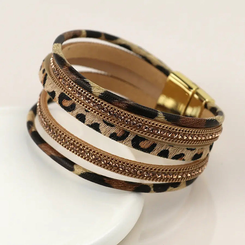 PoM Multistrand Animal Print Bracelet