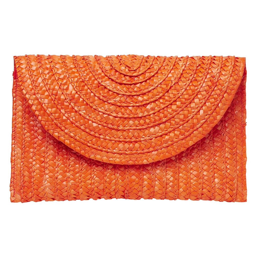 Straw Clutch Orange