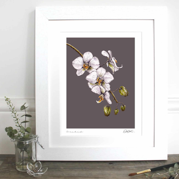 Toasted Crumpet Orchid 10 x 12″ Mounted Fine Art Print