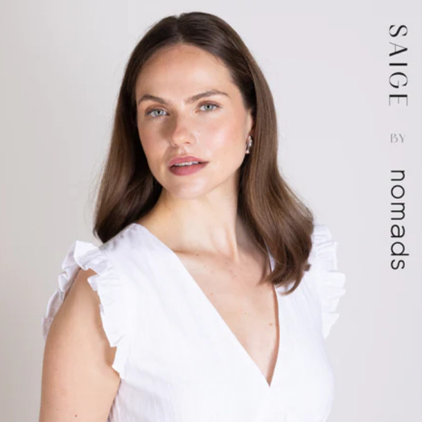 Nomads White Sleeveless Midi Dress