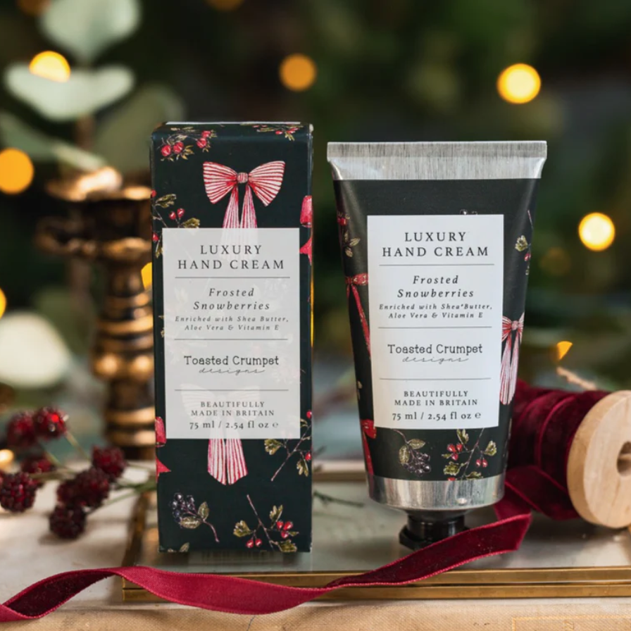 Toasted crumpet frosted snowberries luxury hand cream