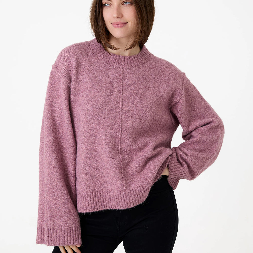 Dreams Crew Neck Seam Detail Jumper Lilac