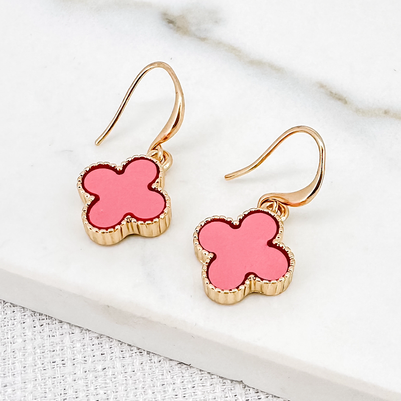 Envy Clover Collection - Gold & Pink earrings van cleef