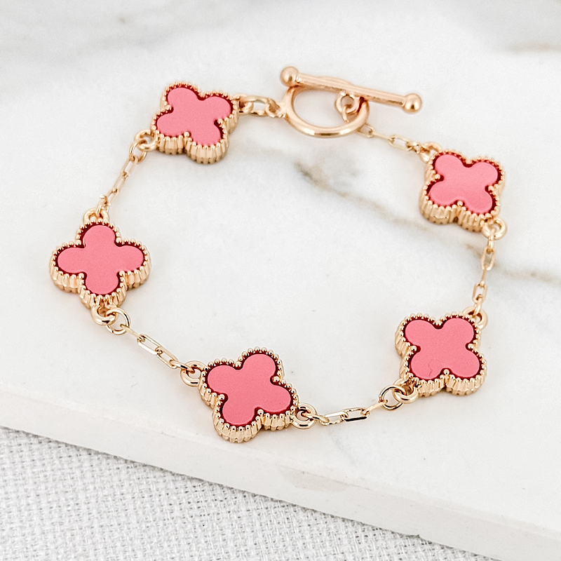 Envy Clover Collection - Gold & Pink bracelet van cleef