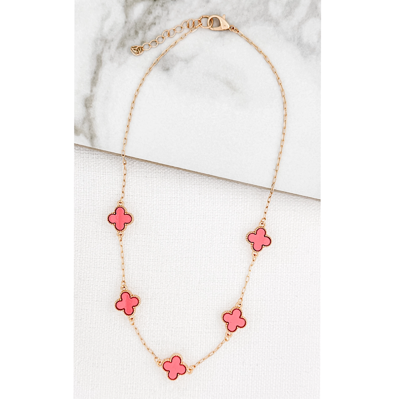 Envy Clover Collection - Gold & Pink necklace van cleef