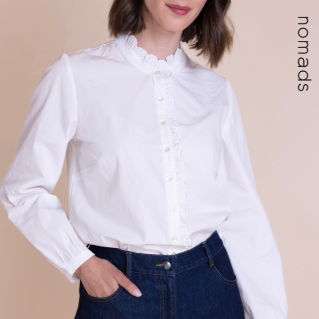 Nomands Cotton Scalloped Edge Shirt
