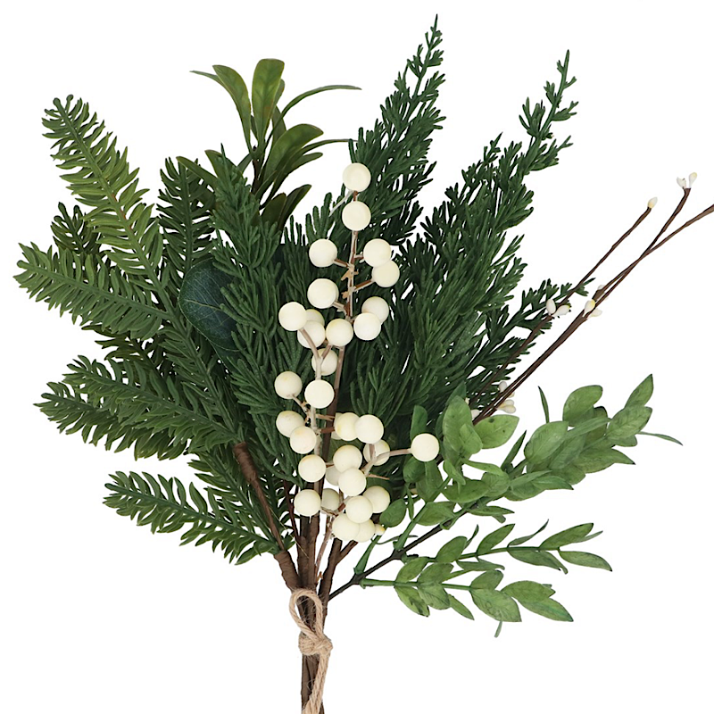 Winter Foliage Bunch with White Berries