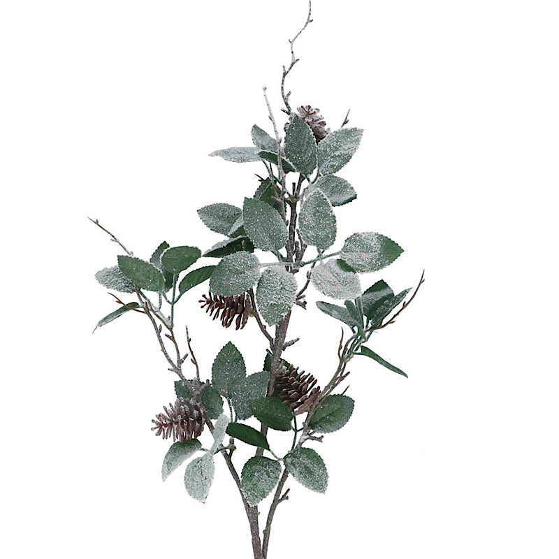 Frosted Leaves & Pine Spray