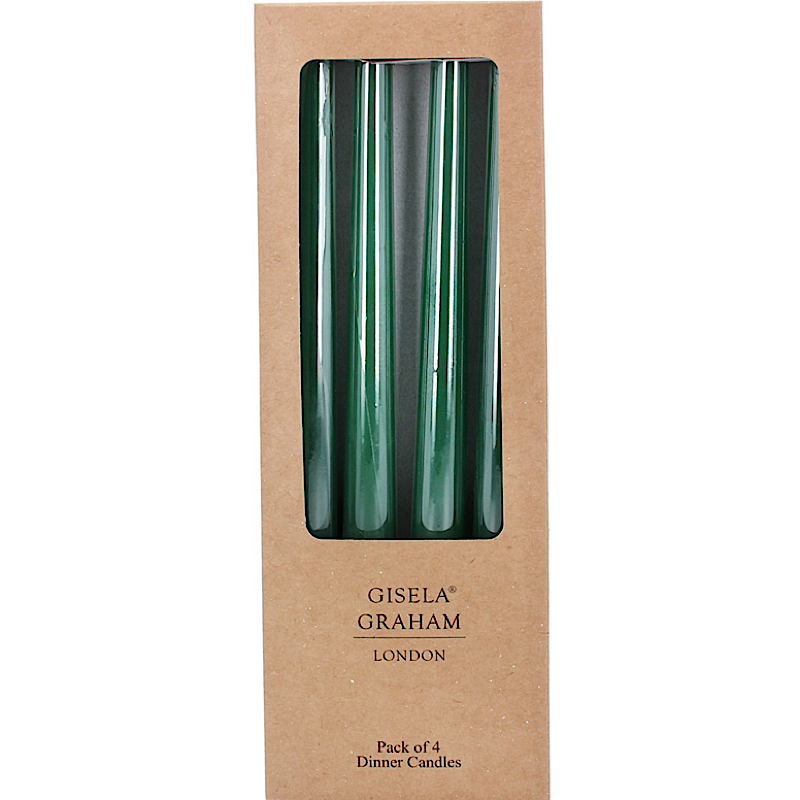 Dark Green Taper Dinner Candle (Box of 4)