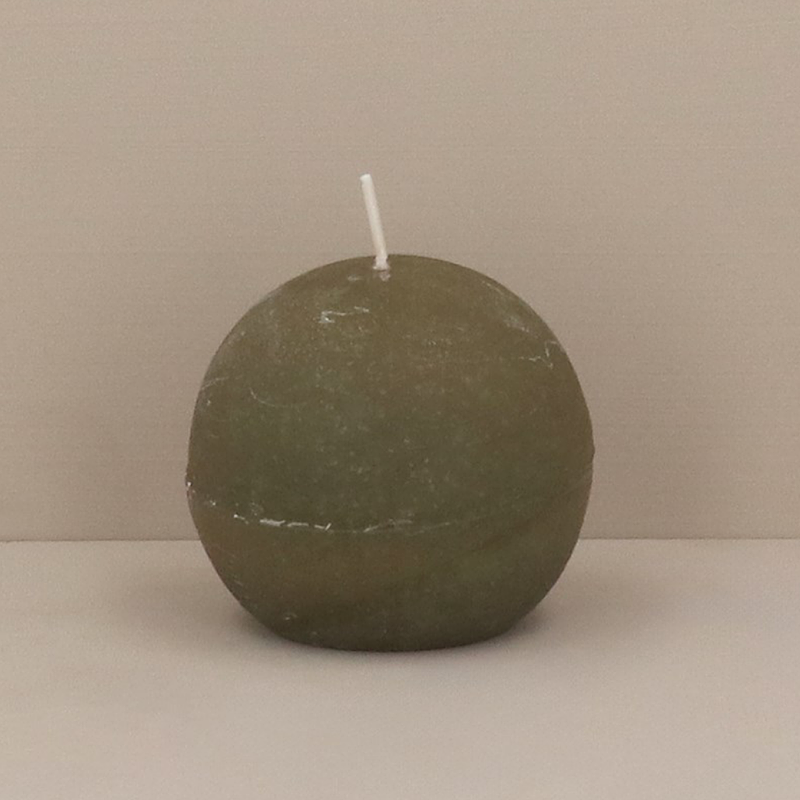 Dark sage ball candle