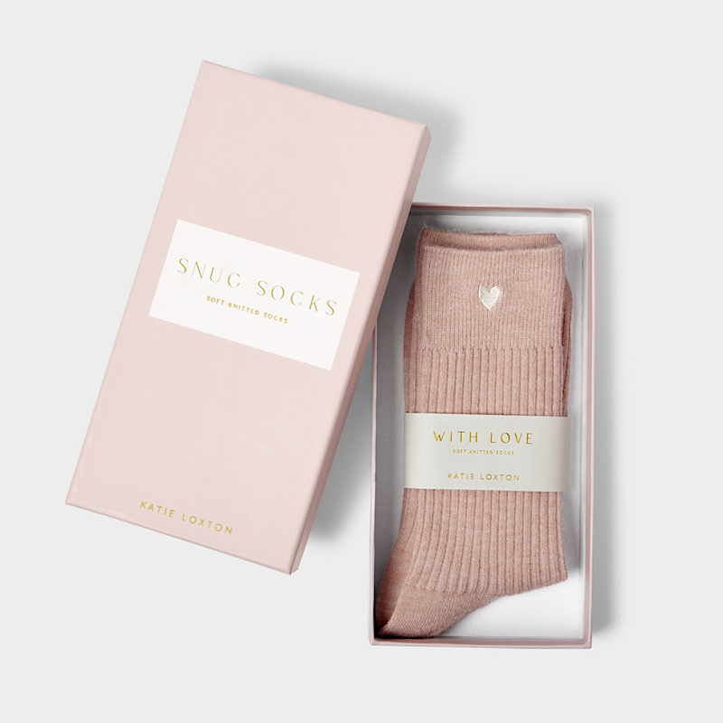 Katie Loxton Gift Boxed Sock pink