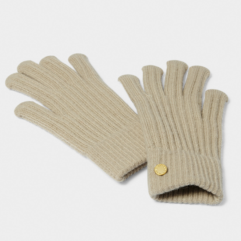 Katie Loxton Light Sand Knitted Gloves