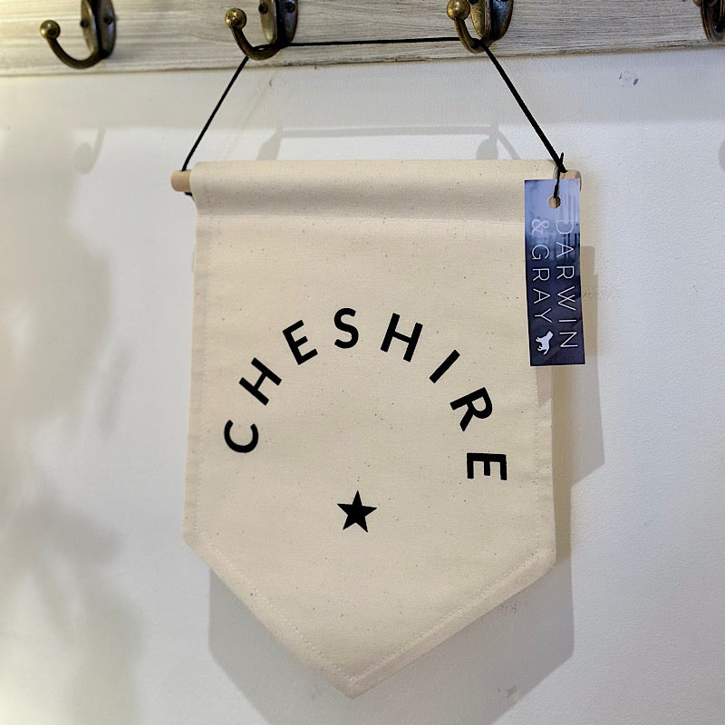 Cheshire hanging banner