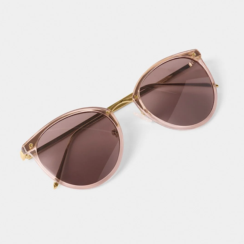 (7) Katie Loxton Santorini Sunglasses - Rose Gold Transparent