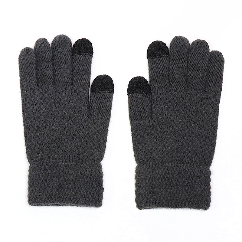 PoM Men's Dark Grey Gloves with Touch Screen