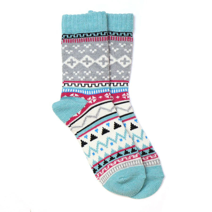 PoM Aqua Nordic Wool Blend Sock