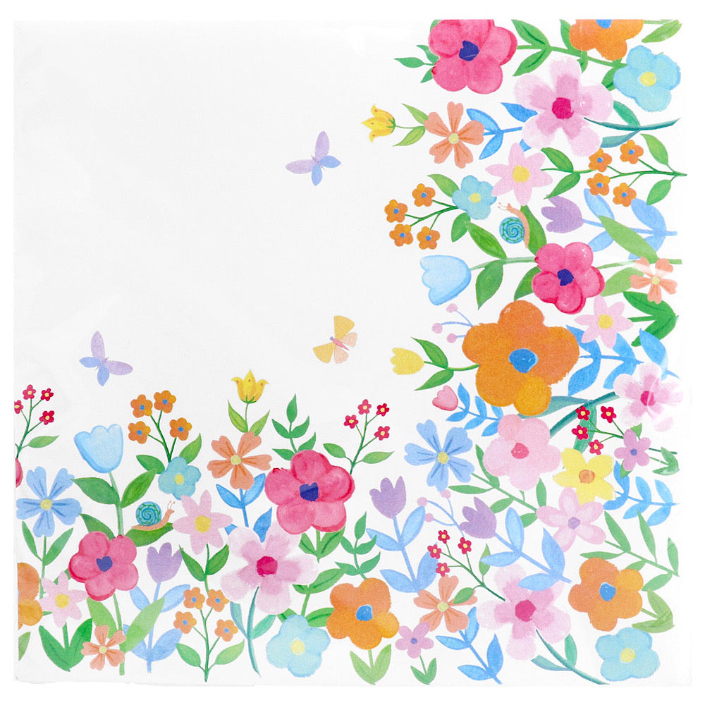 Pastel Flowers Paper Napkins