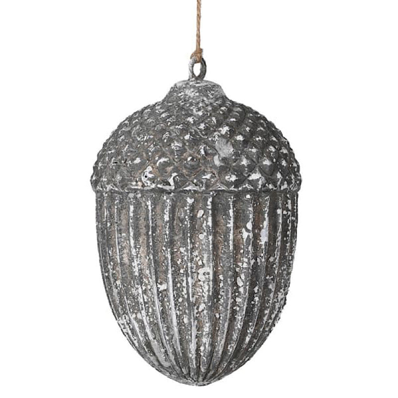 Distressed Acorn Bauble