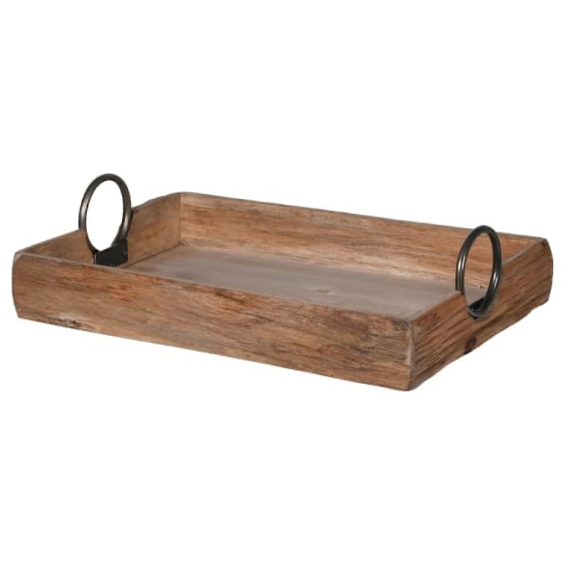 Rustic Wooden Tray with Handles