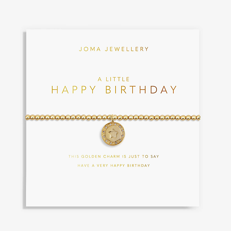 Joma a little HAPPY BIRTHDAY Bracelet In Gold