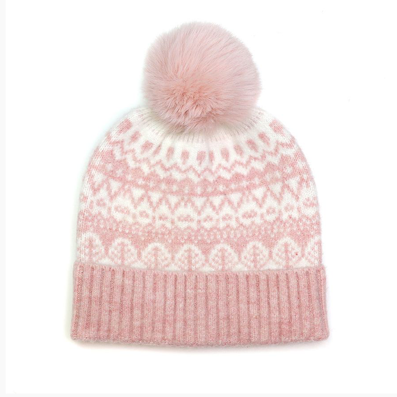 POM Fairisle Hat pink