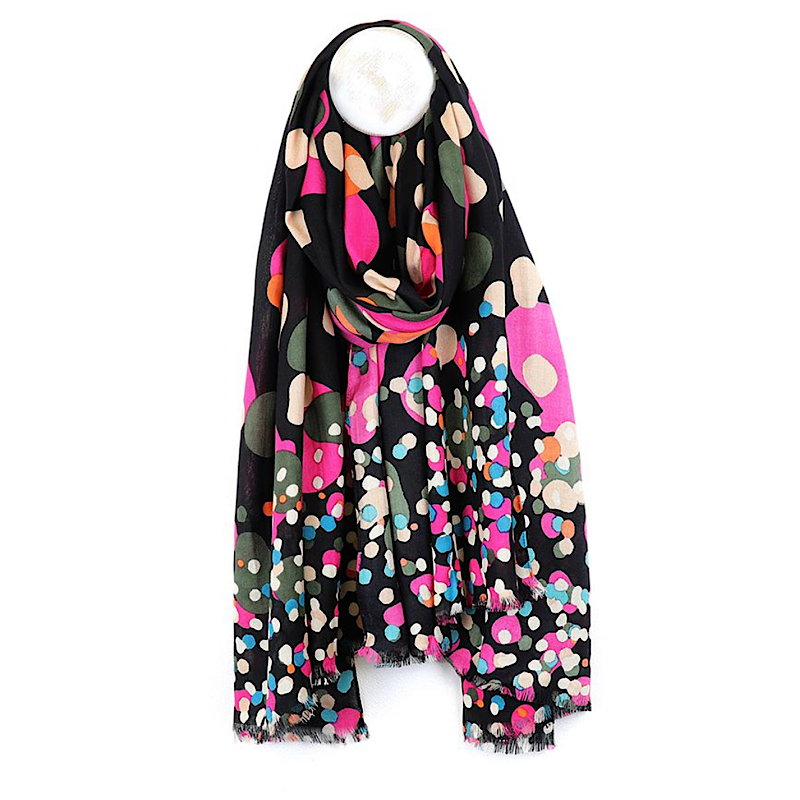 POM Multi-colour Gradient Spot Scarf