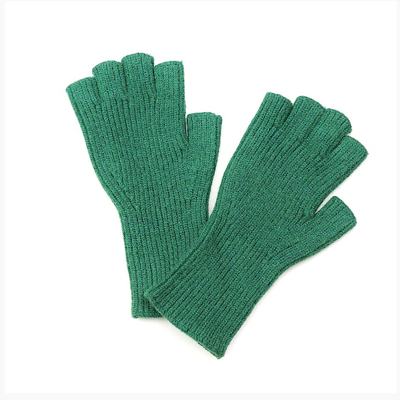 POM Long Wrist Fingerless Glove Collection - green