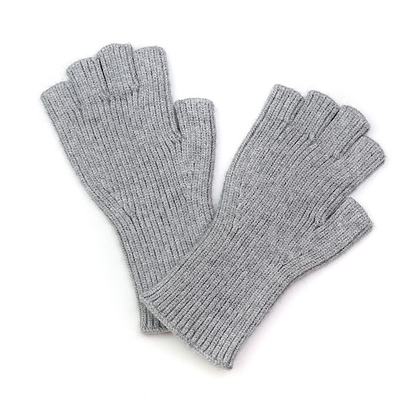 POM Long Wrist Fingerless Glove Collection - grey