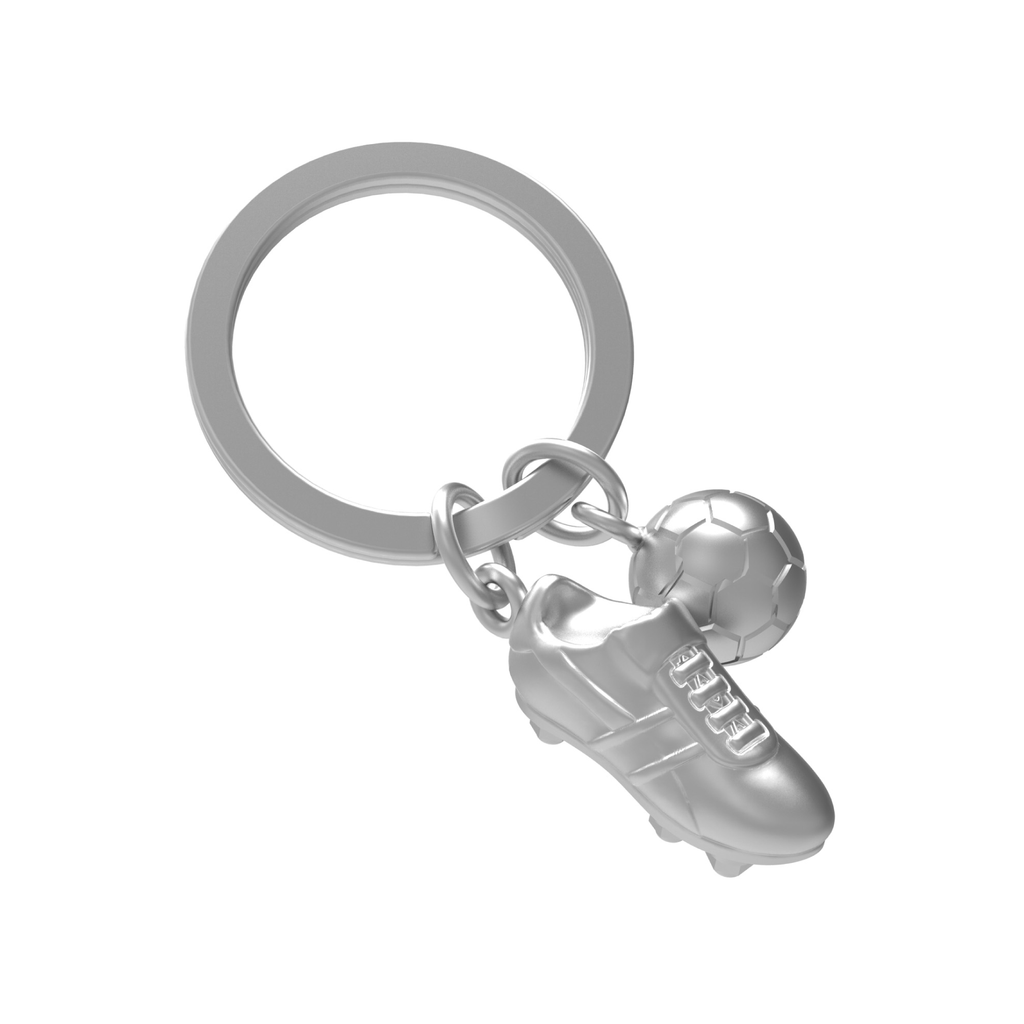 Metalmorphose Silver Football & Shoe Keyring