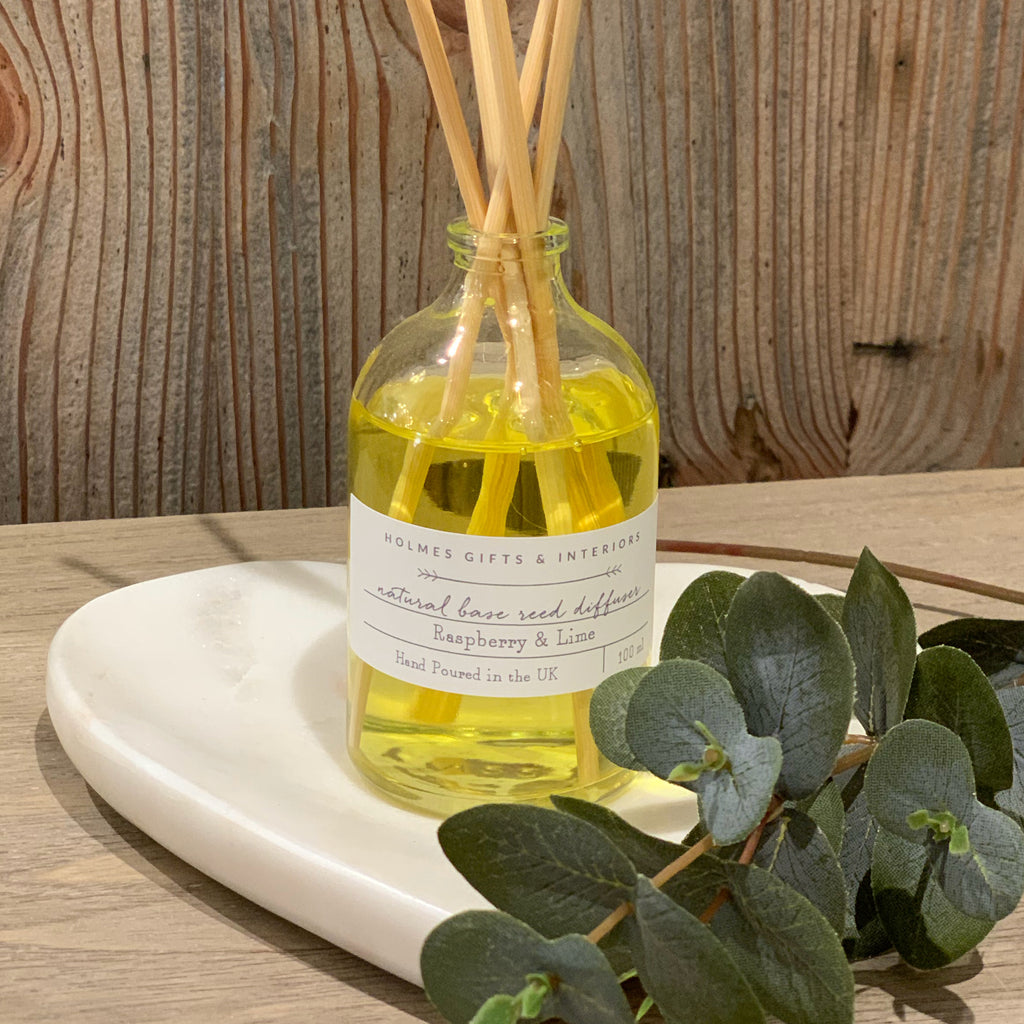 Raspberry and lime natural soy base reed diffuser