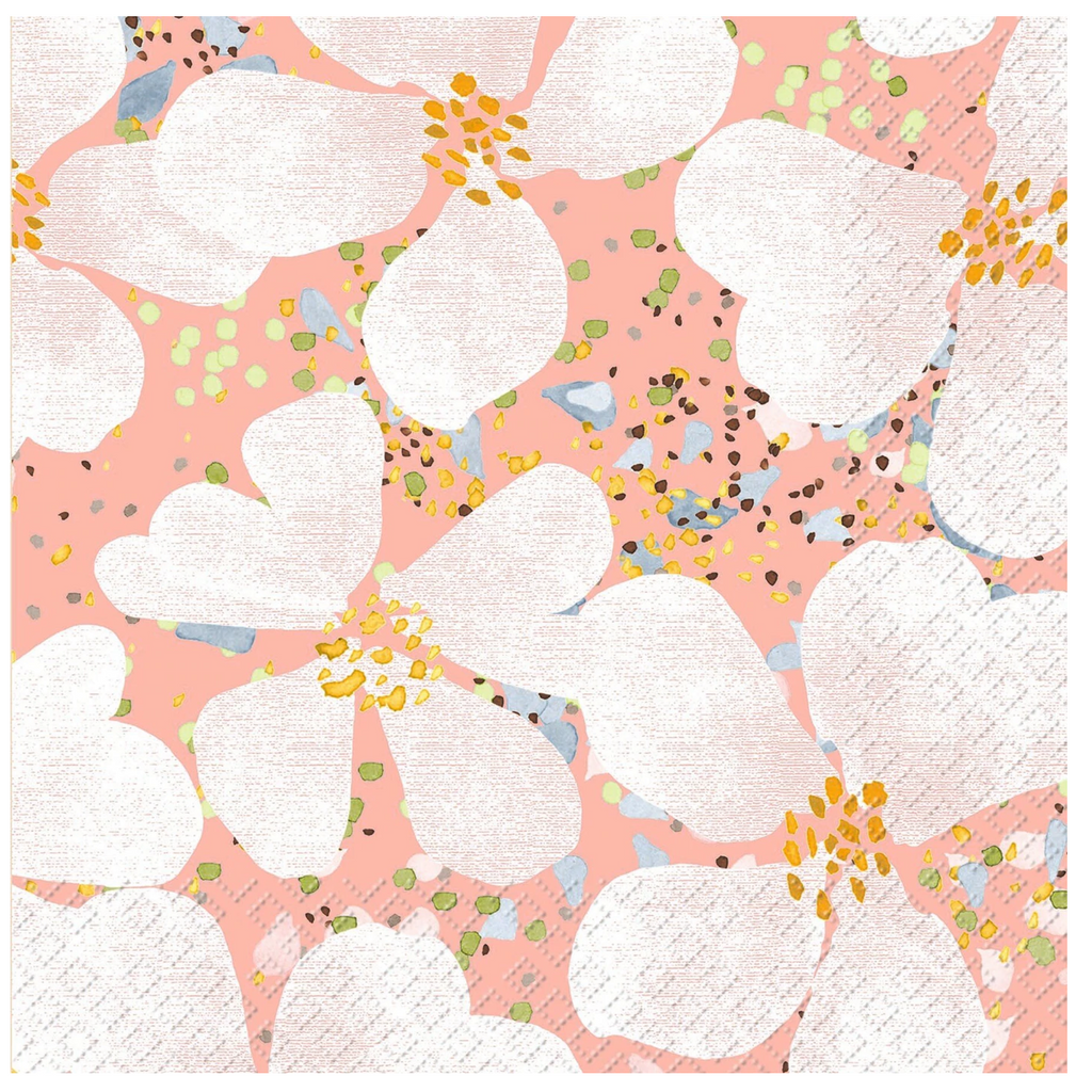 Pink Flowers Paper Napkin