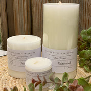 Unscented pillar candle