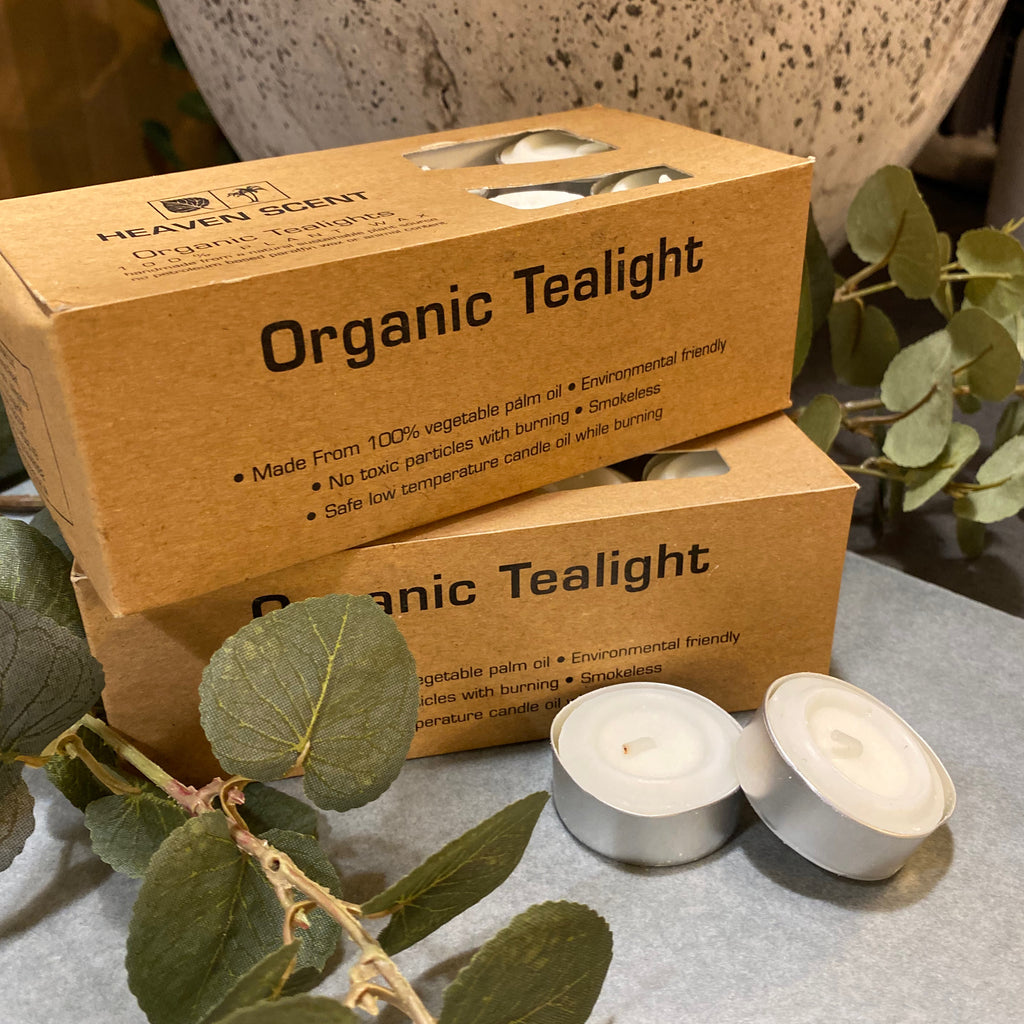 holmes organic wax box of 24 tea lights 