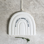 East of India Hanging Porcelain Sentiments